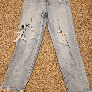 Distressed Light Blue Women's Jeans